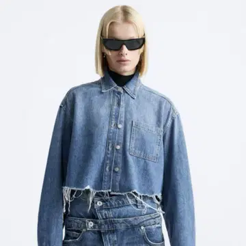 ZARA MAISON SPECIAL 크롭 오버 데님 셔츠