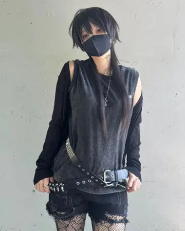 기보스 뱀 스콜피온 소매 없는 L