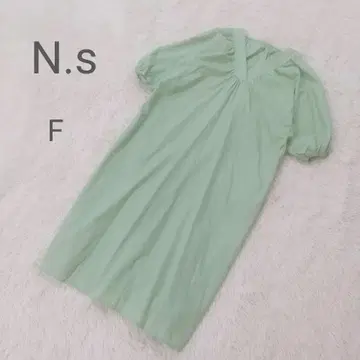 N.s 엔 도트 에스 V 넥 루즈 원피스 프리