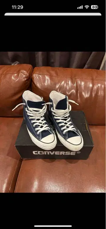 CONVERSE 네이비 하이컷 스니커즈 26.5 CT70 척테일러