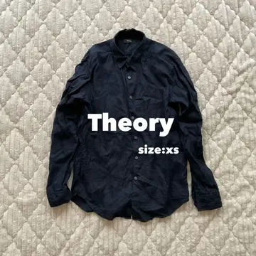 Theory 네이비 긴팔 린넨 셔츠 xs