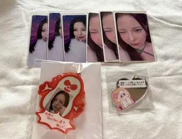 NiziU 해피 드로우 온라인 복권 키링 거울 트레이딩 카드 마코
