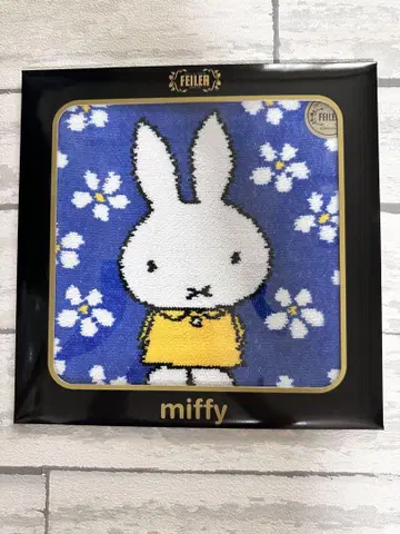 miffy 타월 꽃무늬 파랑