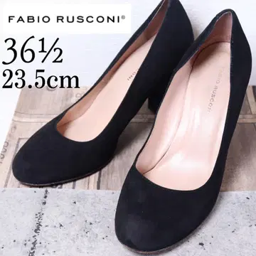 [새상품급] FABIORUSCONI 23.5 스웨이드 청키힐 펌프스