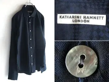 KATHARINE HAMNETT LONDON 섀도우 체크 셔츠 XL