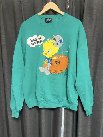 Tweety Bird NFL 카우보이스 트레이닝복 L 구제 의류