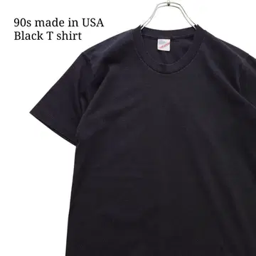 [ 90년대 ] 구제 무지 티셔츠 블랙 DUKE USA 빈티지