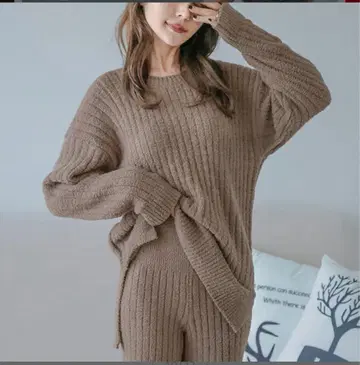 브라운 복대 포함 셋업 룸웨어 브라운 프리 사이즈