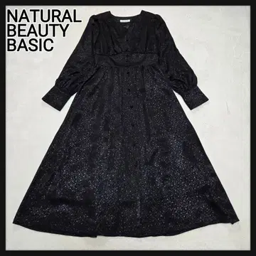 [새상품급] NATURAL BEAUTY BASIC 롱 원피스 자카드