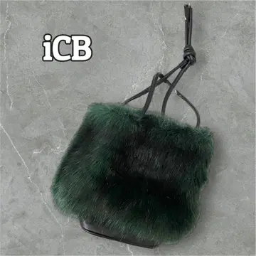 iCB 아이시비 온워드 카시야마 인조 모피 숄더백 그린