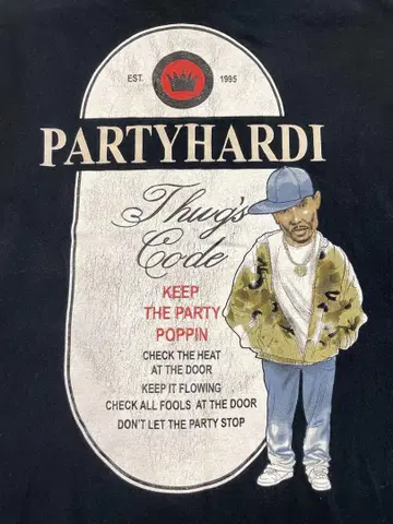 PARTYHARDI Thug's Code 티셔츠