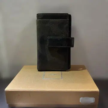 카모플라쥬 패턴 가죽 접이식 지갑