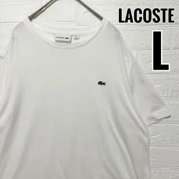 LACOSTE 라코스테 티셔츠 화이트 로고 원포인트 [L]