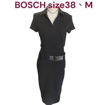 보쉬 BOSCH 미형 타이트 코튼 블렌드 블랙 원피스 38