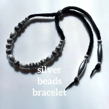 실버 비즈 팔찌 조정 가능 925 silver