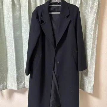 블랙 XL 롱 코트