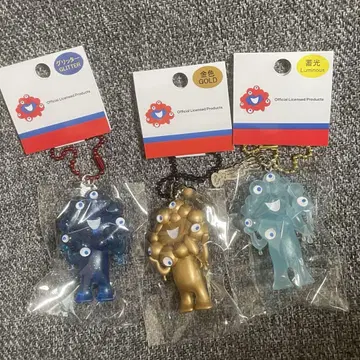 오사카 간사이 엑스포 akuaku 키링 축광 골드 컬러 글리터
