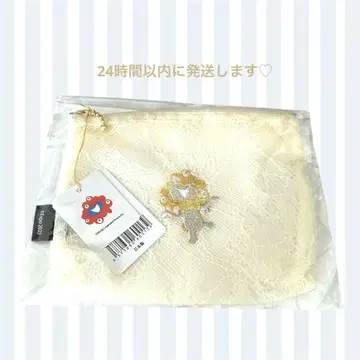 만박 Myak Myak 레이스 파우치 아이보리 골드