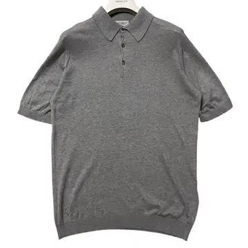 JOHN SMEDLEY 씨 아일랜드 코튼 니트 피케 셔츠 L