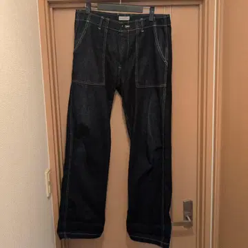 재팬 블루 청바지 데님 베이커 팬츠 w32 풀렝스