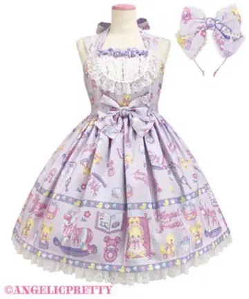 Angelic pretty Baby Toys 오버롤 스커트 세트
