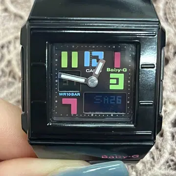 baby G-SHOCK 블랙 네온 컬러 스타일리시 카시오 시계