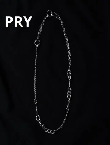 PRY 3way Silver Mix Chain Necklace 슈토