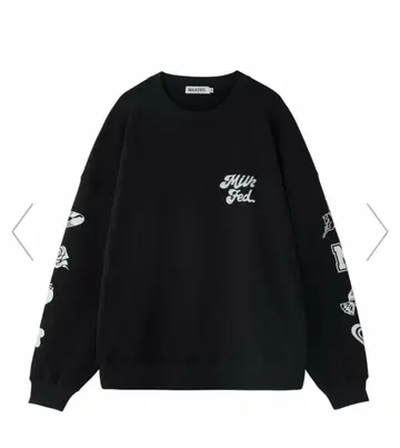 밀크페드 MILKFED. PRINTED SLEEVE SWEAT TOP