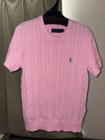 POLO RALPH LAUREN 니트 반팔 핑크