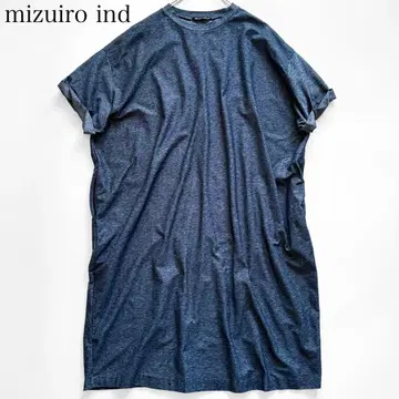 24년 모델 mizuiro ind 린넨 와이드 원피스 반팔 롤업