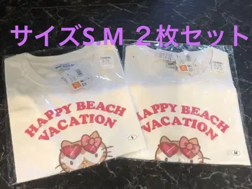 새상품! 오키나와! 일광화상 키티 베케이션 키티 크롭 티셔츠 S M 2장