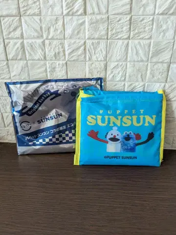 스시로 퍼펫 순순 콜라보 에코백 파란색 블루