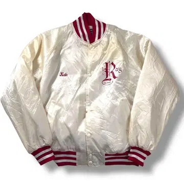 80s ISA 제 올드 잉글리쉬 R 나일론 바시티 자켓 빈티지
