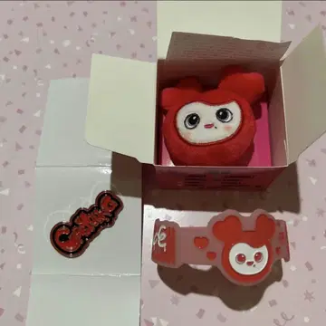twice 랜덤 봉제 인형 반지 러버 밴드 핀 배지