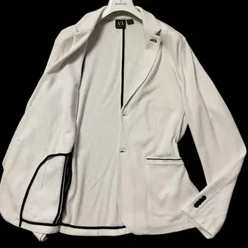 ARMANI EXCHANGE 테일러드 자켓 코튼 화이트 L