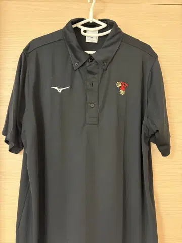 치바군 피케 셔츠 블랙 XL 사이즈