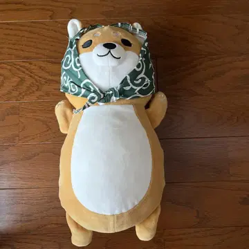시바견 봉제 인형 그린 반다나 포함 약 30cm