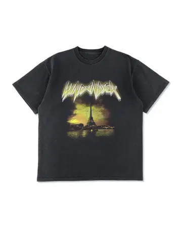 윈드앤씨 WORLD TOUR TEE (PARIS) 블랙 S