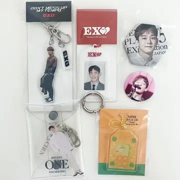 EXO 첸  아크릴 키 홀더 부적 키링 증명사진