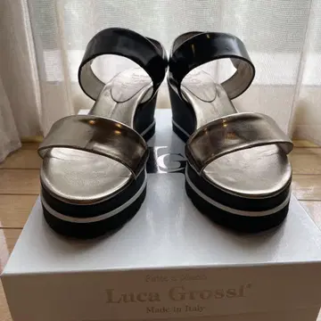 Luca Grossi 웨지 샌들 블랙/금