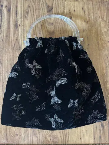 벨로아 소재 손잡이 백 / vintage