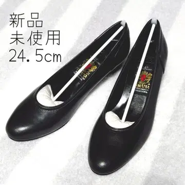 MIHAMA 24.5cm 미사용 새상품 플레인 힐 4cm 블랙 펌프스