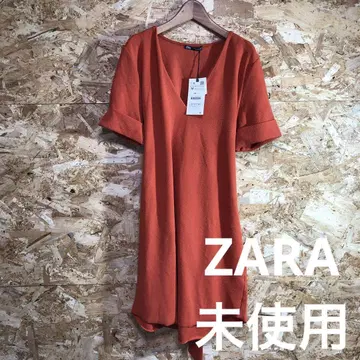 [ 2513번 ] ZARA 원피스 반팔 미사용 적갈색 계열 레이디 M