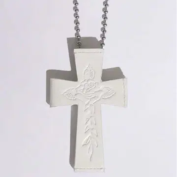 스컬프터 크로스 레더 스트랩 월렛 화이트