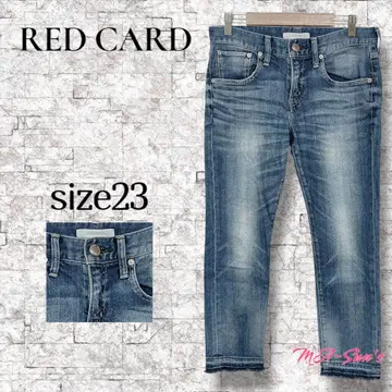 RED CARD 데님 팬츠 스키니 빈티지 가공 일본제 S