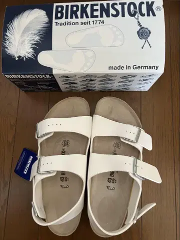 BIRKENSTOCK 화이트 샌들 43