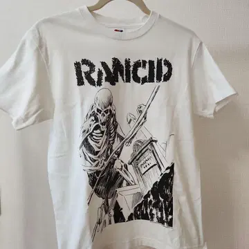 [공식] RANCID 2007년 JAPAN 투어 T셔츠 화이트 S 사이즈