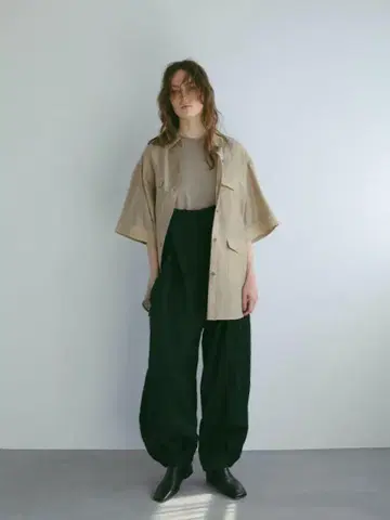 ETRETOKYO 린넨 시어 셔츠