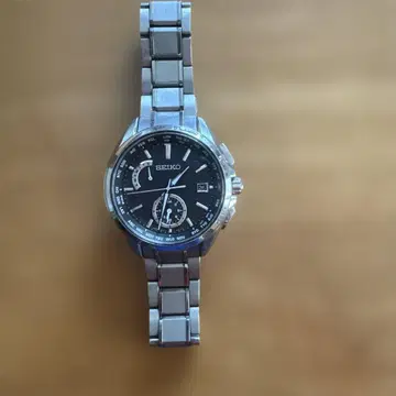 SEIKO 크로노그래프 스테인리스 손목시계 블랙