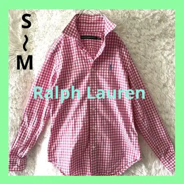 Ralph Lauren Sport 긴팔 셔츠 핑크 깅엄 체크 M 상당